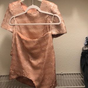 Stylish matching top and skirt combo